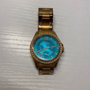 Turquoise Fossil Watch